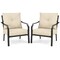 Costway 2 PCS Patio Dining Chairs Set with Padded Cushions Armrest Steel Frame